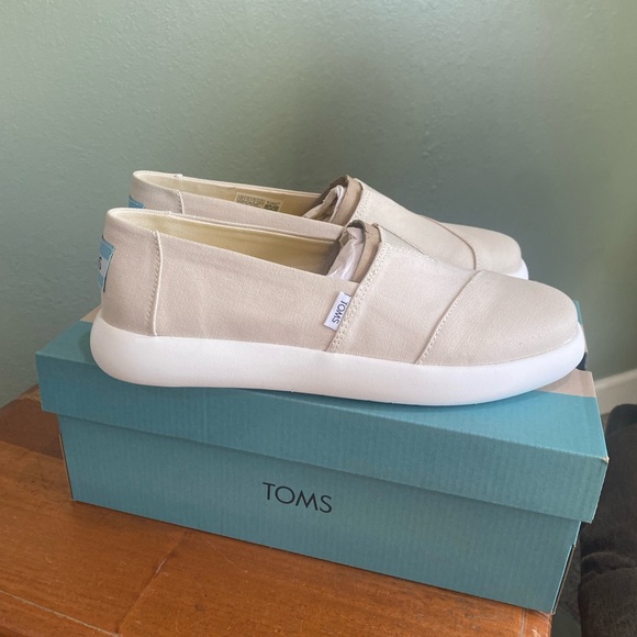 Toms Alpargata Mallow Loafer 9.5 Tan Casual Vacation Comfortable Slip On - Picture 5 of 10